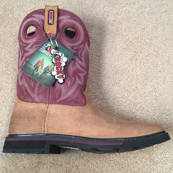 Rocky Mountain Women's Farmstead Boot Purple/Brown NWT - Picture 10 of 11